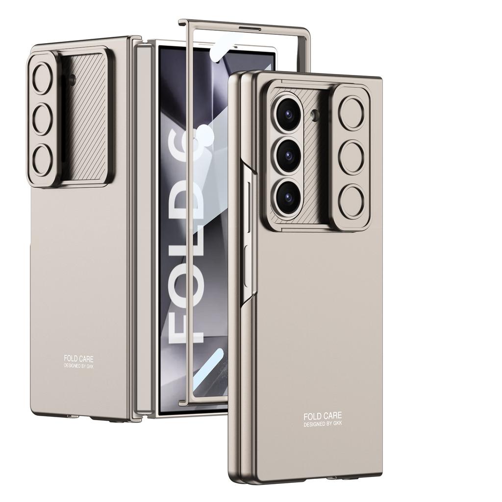 Samsung Z Fold6 Push Window Mobile Phone Case Solid Color Matte Refined Hole Lens Full Inclusive Fold6 Protective Case