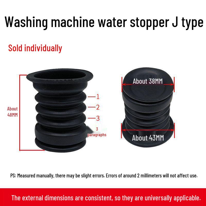 Rubber Drain Plug & Sleeve with Spring for Semi-Automatic Twin Tub Washing Machine