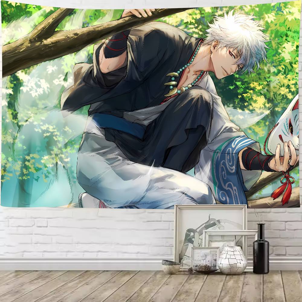 Large Cool GGintokiS Sakata Funny Popular Anime Popular Room Decoration Wall Tapestry Art Room Home Decor Wall Art Decor