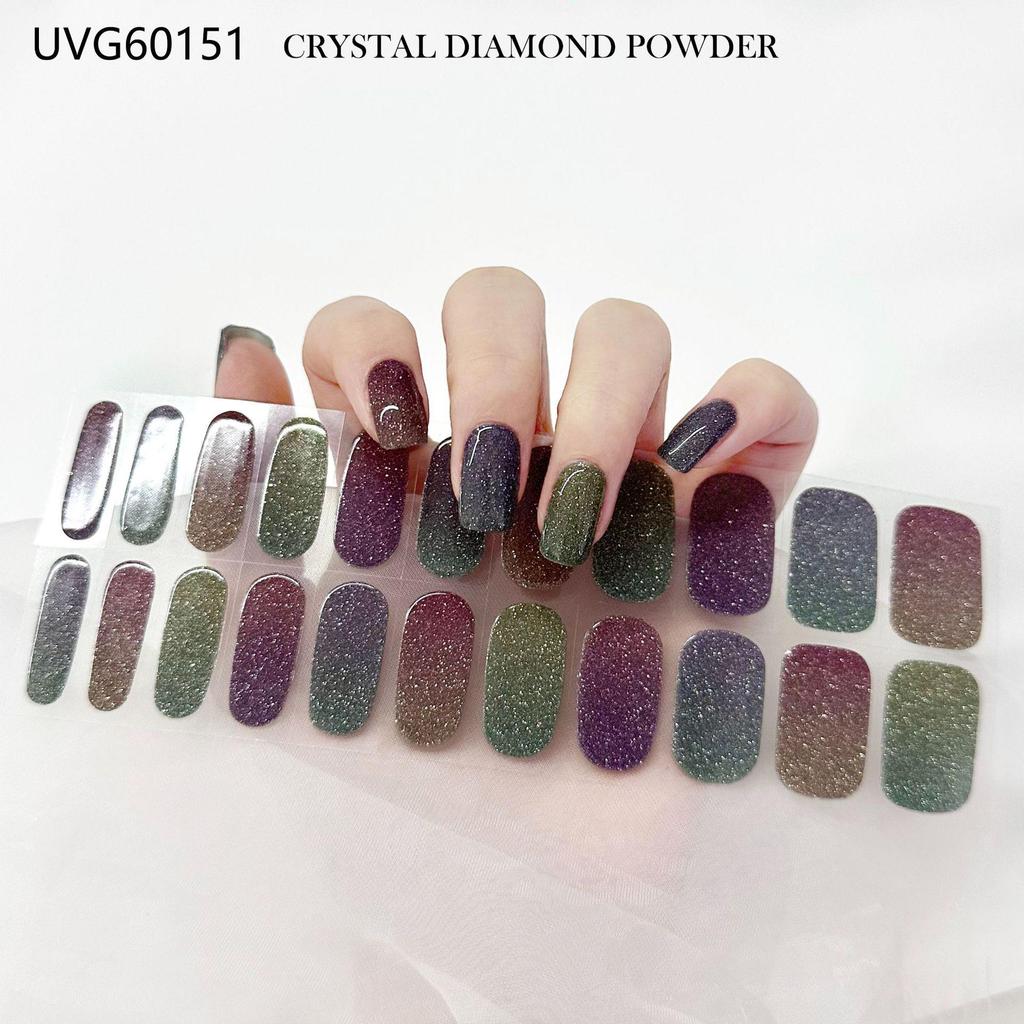 Transparent Nude UV Gel Nail Art Stickers: Semi-Cured, Semi-Baked Manicure Sheets