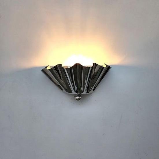 Half Flower Brass Wall Light – Handmade Floral Sconce for Bedroom Decor