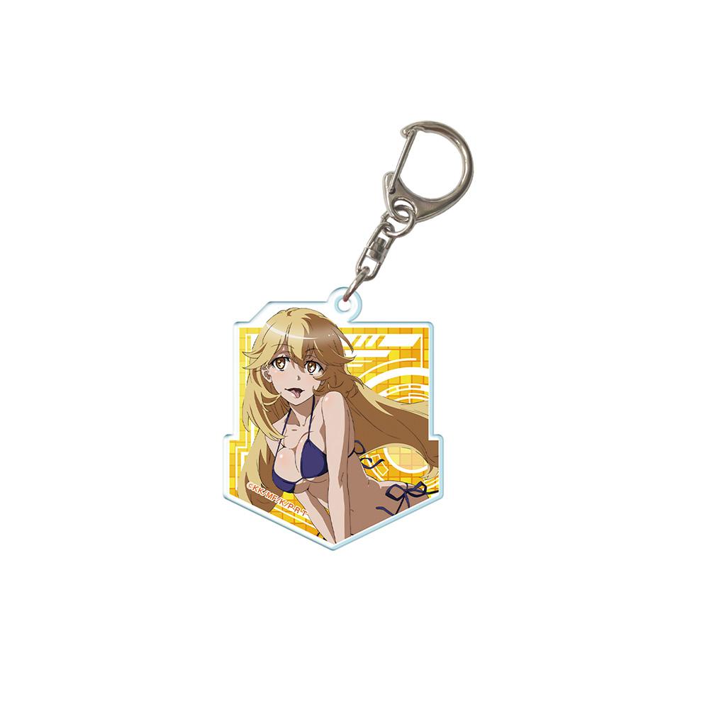 

A Certain Scientific Railgun Misaka Mikoto Shirai Kuroko Uiharu kazari Saten Ruiko Official HD Acrylic Keychain Bag pendant Gift 6 cm
