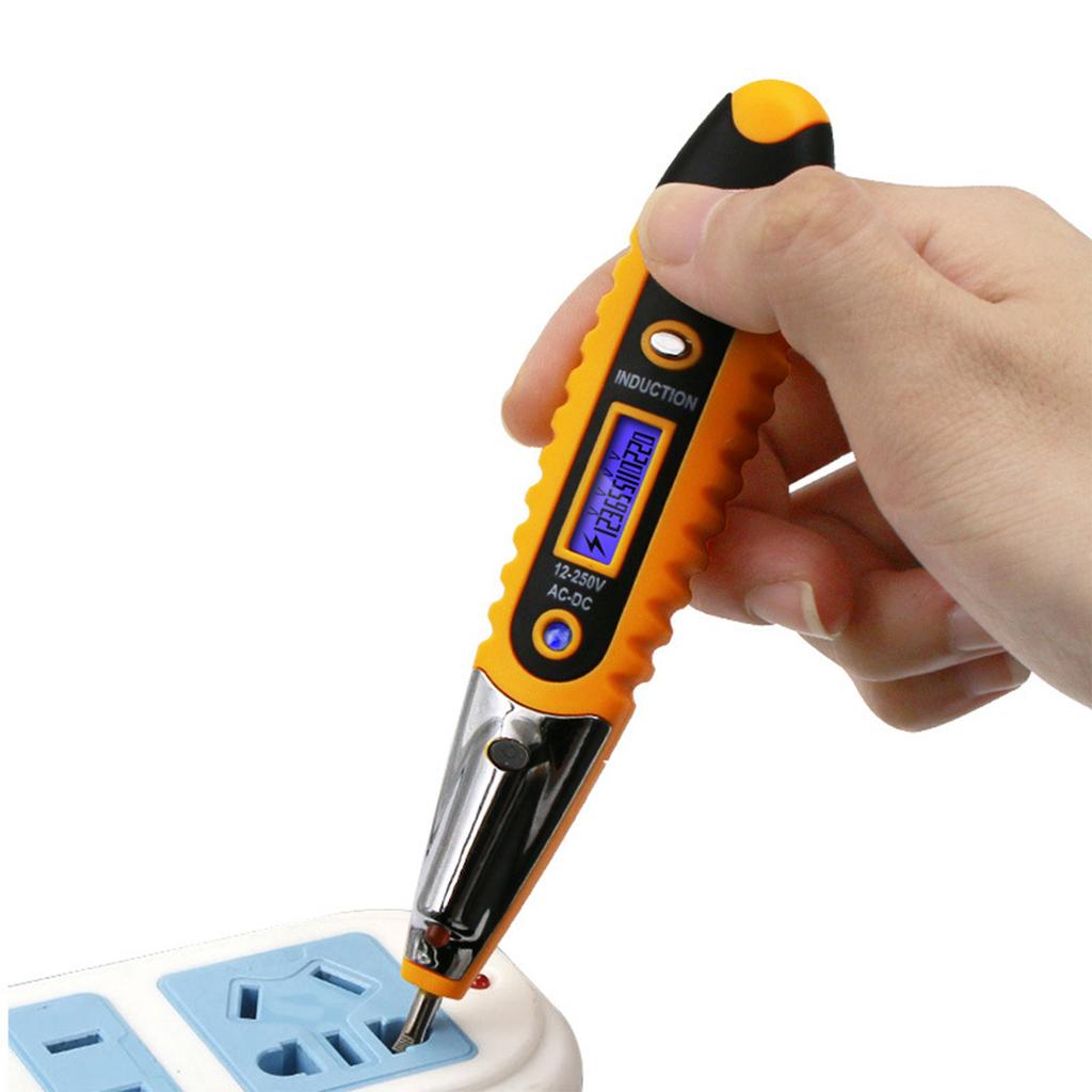 Electrical Tester Pen LED Display Quick Response Inductive Voltage Tester with Light for Industry