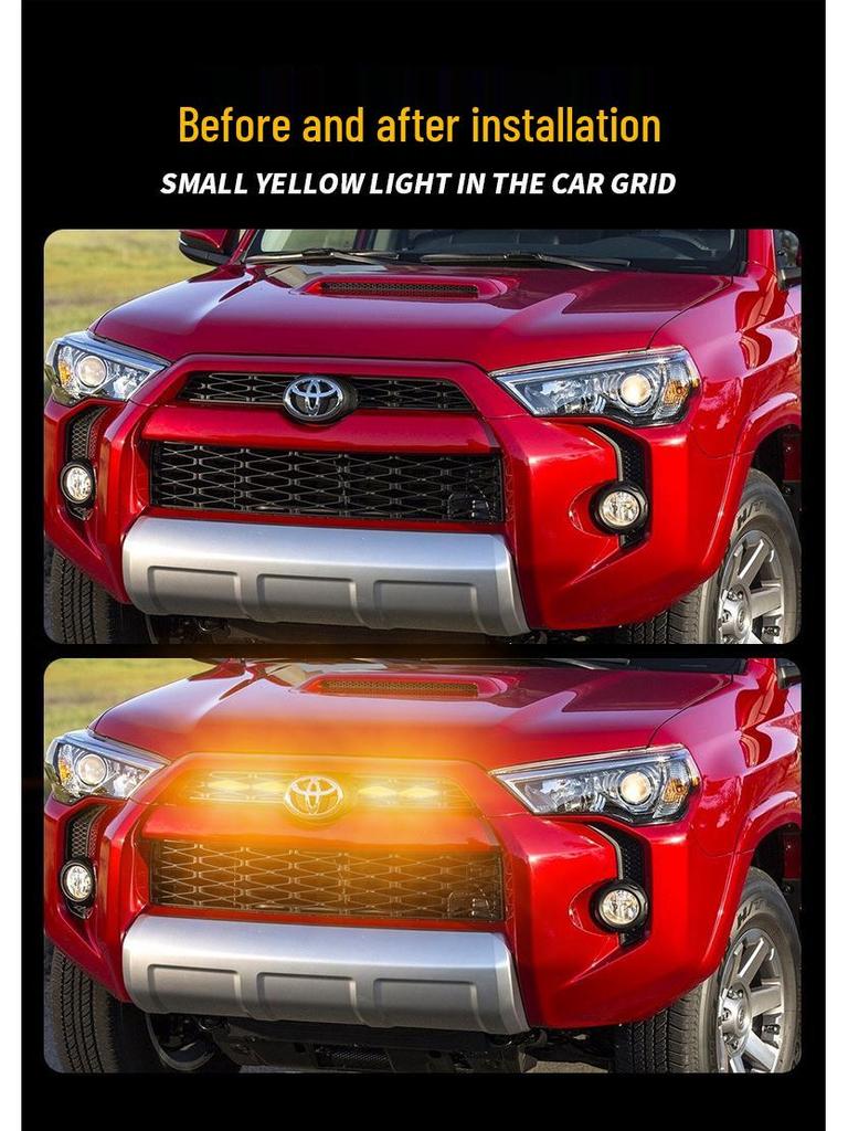 LED Yellow Daytime Running Light for 4Runner Modified Grille
