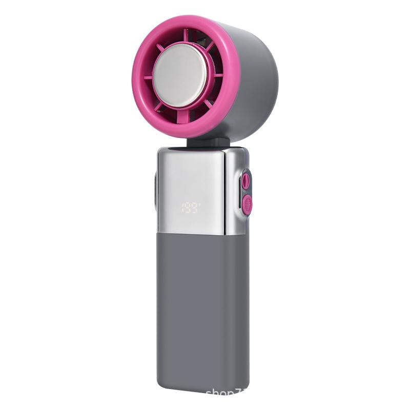 

Portable Digital Display Silent Ice Compress Mini Fan with Semiconductor Cooling for Neck Hanging 57*58*178mm серый