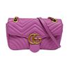 [Gebraucht] GG Marmont Medium Rosa Leder gesteppt Welle Schultertasche - Ausgezeichnet #1W42MYS