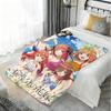 Anime T-The Quintessential Quintuplets Throw Lightweight 240g Flannel Blanket Soft Skin-friendly for Summer Cooling