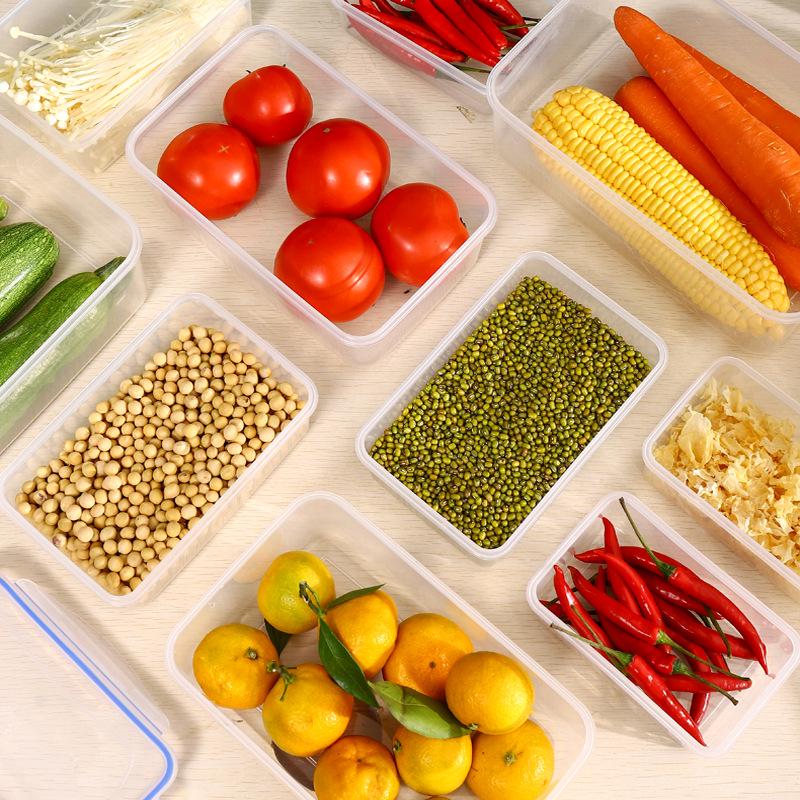 Microwave-Safe Fresh-Keeping Rectangular Lunch Box - Heat-Resistant, Sealed Plastic Food & Fruit Storage Container