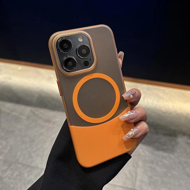 

2 в 1 Съемный чехол для Magsafe Magnetic Clear Case для iPhone 15 14 13 12 Pro Max Plus Противоударный Жесткий Матовый Чехол из ПК For iPhone 13