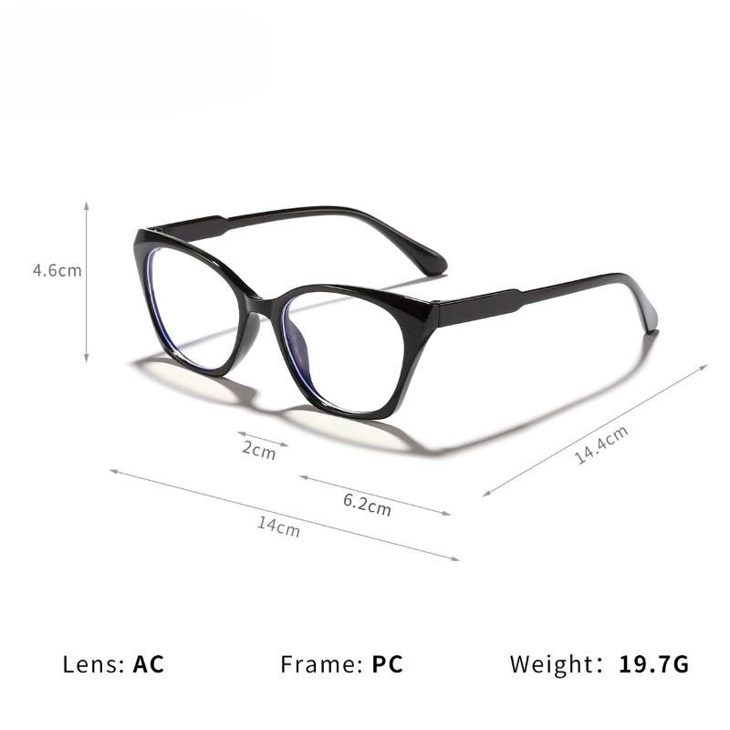 Fashion Cat's Eye Collide Color Anti Blue Light Glasses Men Women Retro PC Frame Outdoor Travel Party Eyeglasses