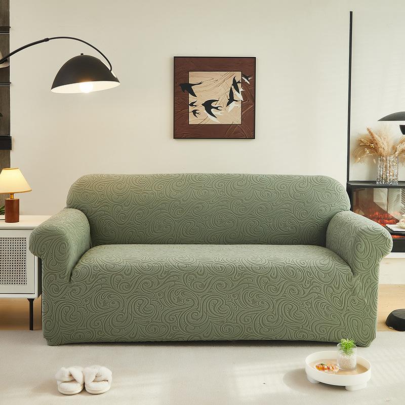 Thickened Elastic Sofa Cover All-inclusive Embossed Fleece Dust Cover Non-slip Sofa Cover All Seasons Are The Same