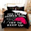 Black Games Gamepad Bedding Set Digital Printing Duvet Cover Set with Pillowcases Europe/Australia/USA Twin Full Queen King Size