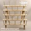 Solid Wood Folding Sewing Thread Rack - Large Spool Holder, Wall-Mounted or Desktop, Available in 4 Styles