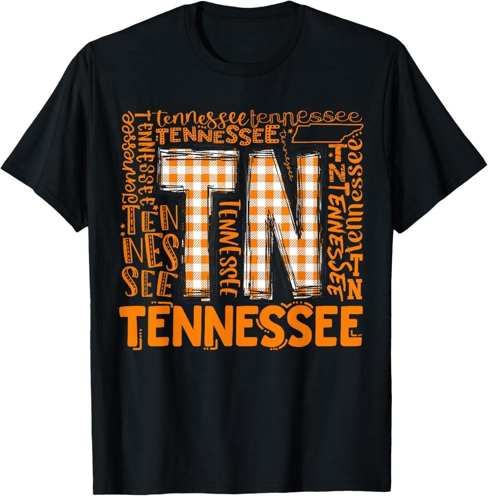 Tennessee State Flag Orange Plaid TN T-Shirt Unisex T-Shirt XL