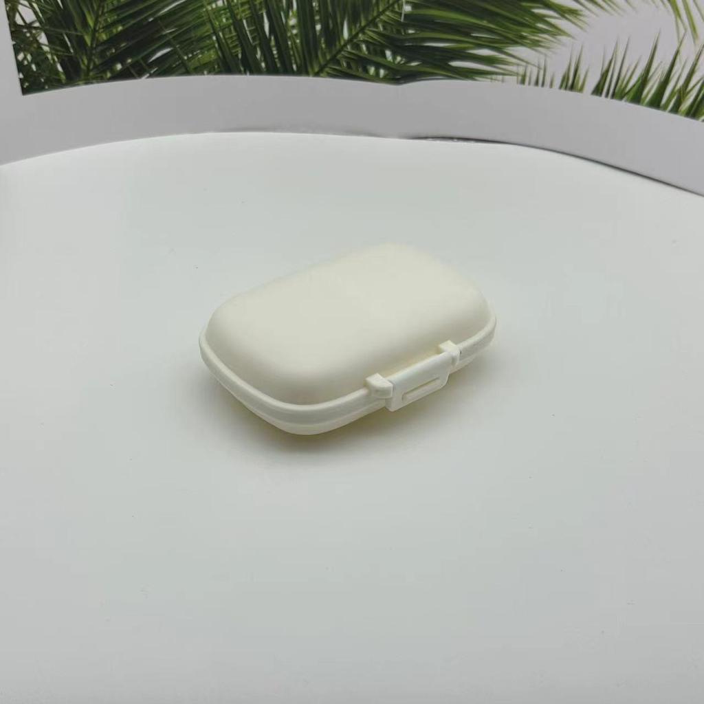 Wheat Straw 8-Compartment Portable Pill Organizer - Moisture-Proof Weekly Medicine Holder
