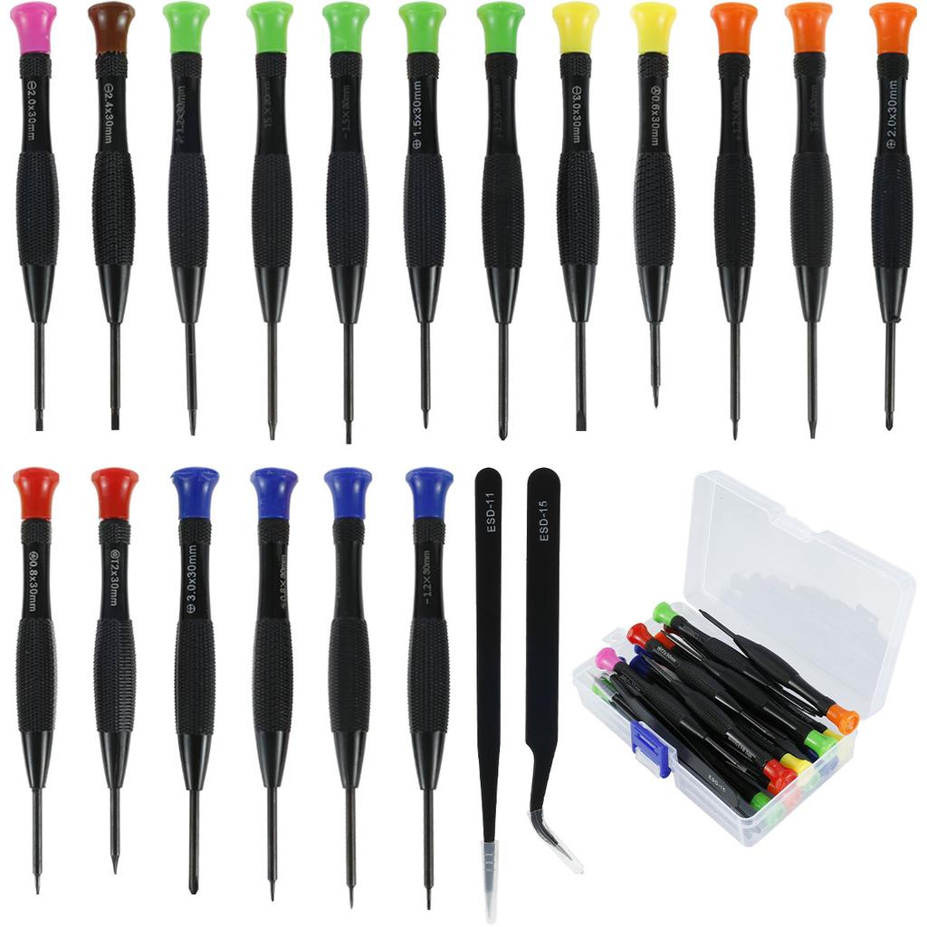 20 pieces small magnetic screwdriver set Y-shaped pentagonal hexagonal flat head cross one word repair computer mobile phone