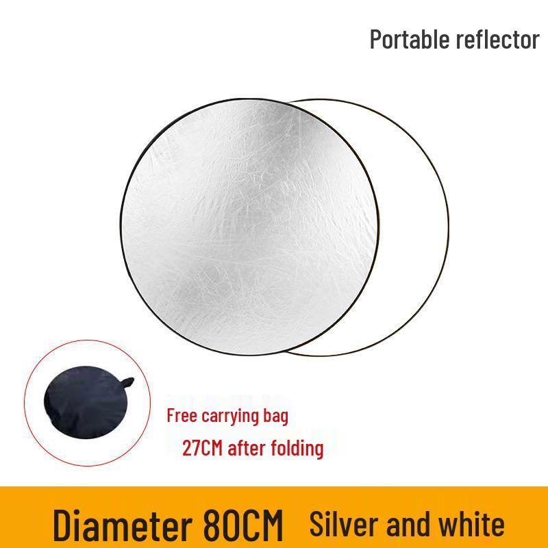 Foldable 5-in-1 Reflector & Photo Fill Light for Photography and Live Streaming