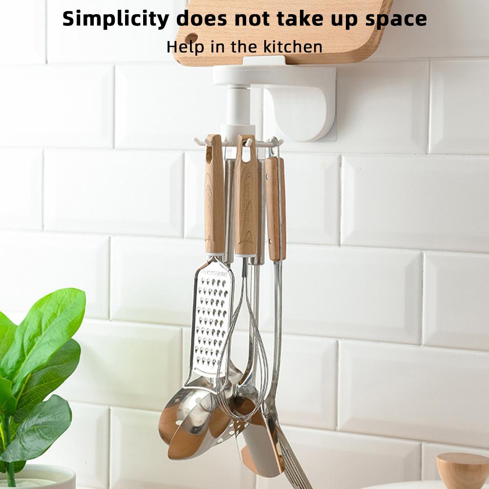 Kitchen Swivels Holder No Drilling Storage Organiser Rack For Bathroom
