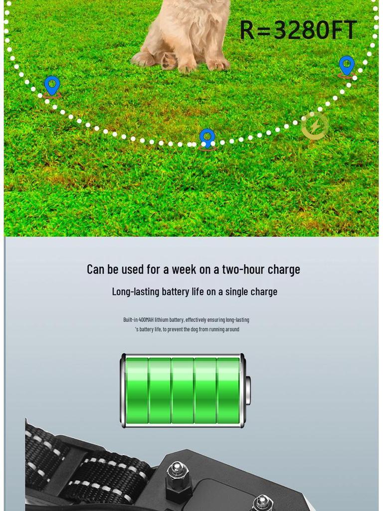 Waterproof GPS Pet Training Collar: Shock & Bark Control Device