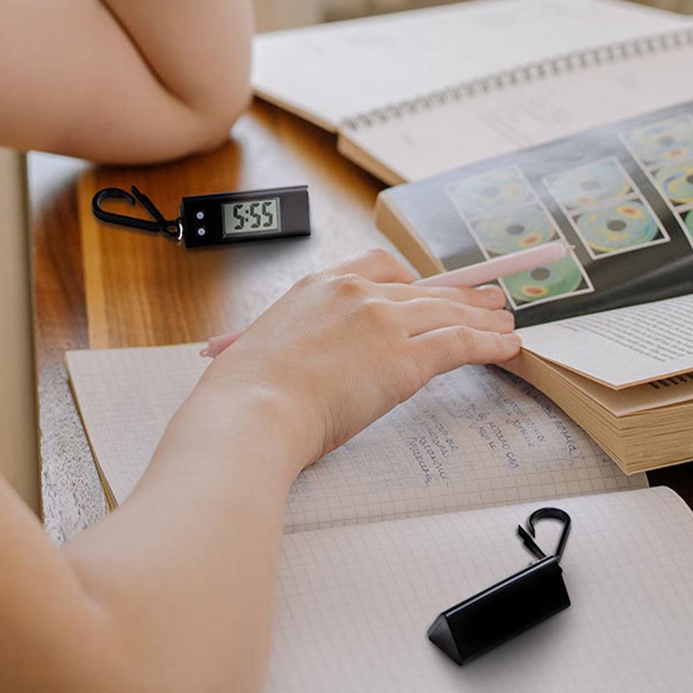 Mini LCD Digital Clock Bedroom Simple Small Electronic Watch Portable Old Man Big Word Table Student Exam Mute Desktop Clock