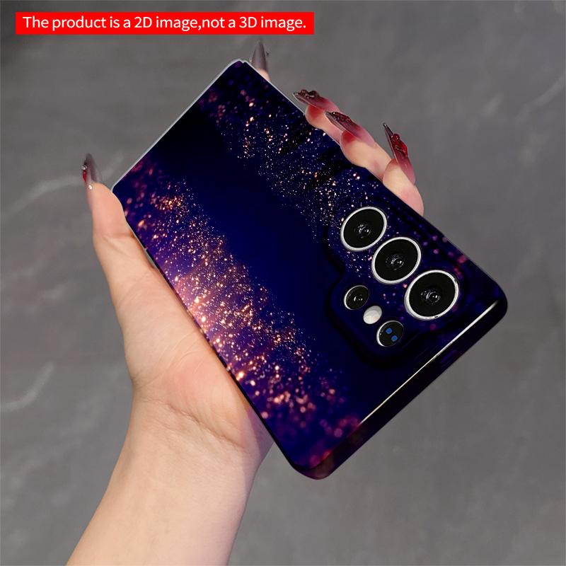 2DFlat Samsung phone case Cosmic Sparkle Particle Glow Applicable to Galaxy S22 S23 S24 S25ULTRA S26 A12 A13 A14 A15 A16