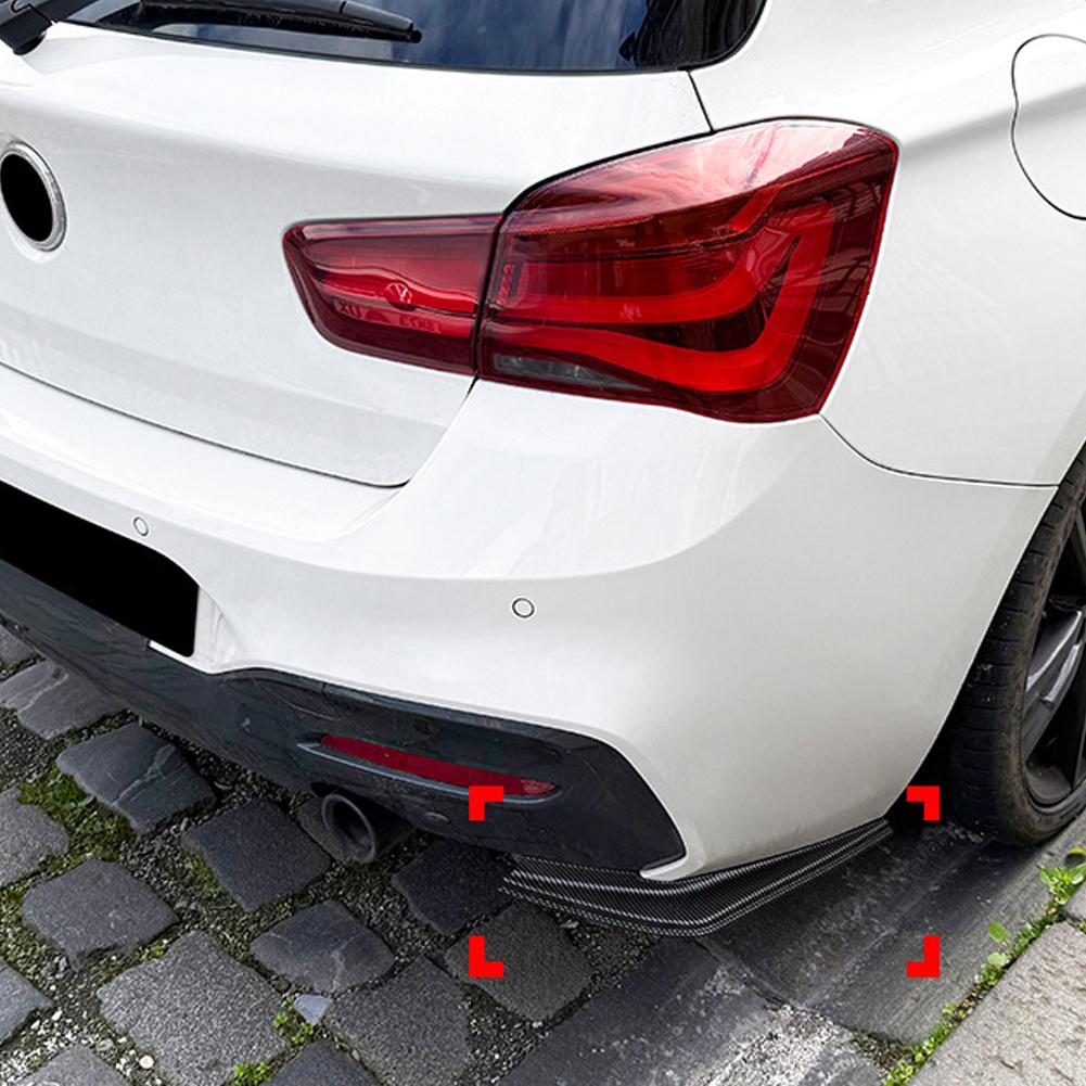 2Pcs Car Rear Bumper Side Splitters Side Diffuser Exhaust Trim For BMW F20 1 Series 118i 120d 120i 125i M Pack 2015-2019 LCI