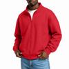 Men's Stand Collar Long Sleeve Zip-Up Sweatshirt with Two-Way Zipper for Spring and Fall