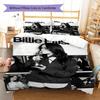Billie Eilish Pattern Bedding,Quilt Set Quilt Cover Pillowcase Home Birthday Gift (1 * Duvet Cover + 2 * Pillowcase, Without Core)