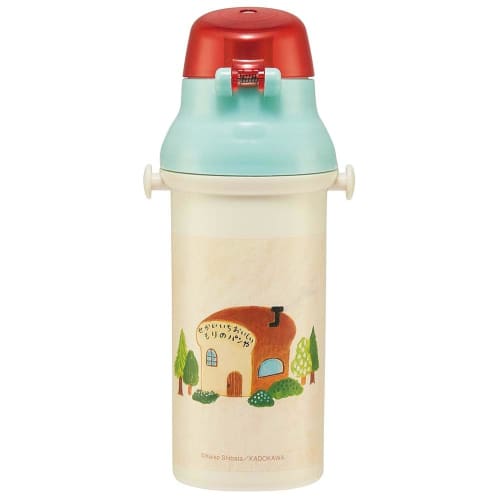 Skater Children's Water Bottle, 480ml, Direct Drinking, Plastic, One-Touch Operation, Dishwasher Safe, Made In Japan, Bread Thief Design, for Boys and