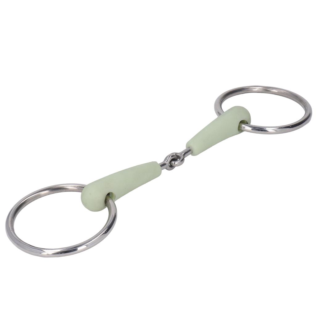 130mm Horse Mouth Snaffle with Chain Stainless Steel Horse Bit for Equestrian Training Equipment