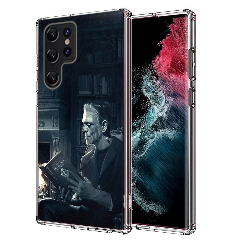 Horror F-Frankenstein Capa Phone Case For Samsung S26 Ultra S25 Edge Galaxy S23 S21 S20 S24 FE S22 S10 Plus Cover Clear TPU Shel
