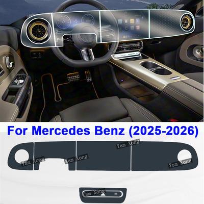 Car Anti-scratch Repair Sticker For Mercedes Benz (2025-2026) Interior Center Console Transparent TPU Protective Film