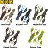 Ned Rig Fishing Kit with Soft Plastic Worms, Swimbait, Minnow, Crawfish, Shroom Baits - PVC Lures for Bass, Trout, Pike - Assorted Colors, Multi-Pack