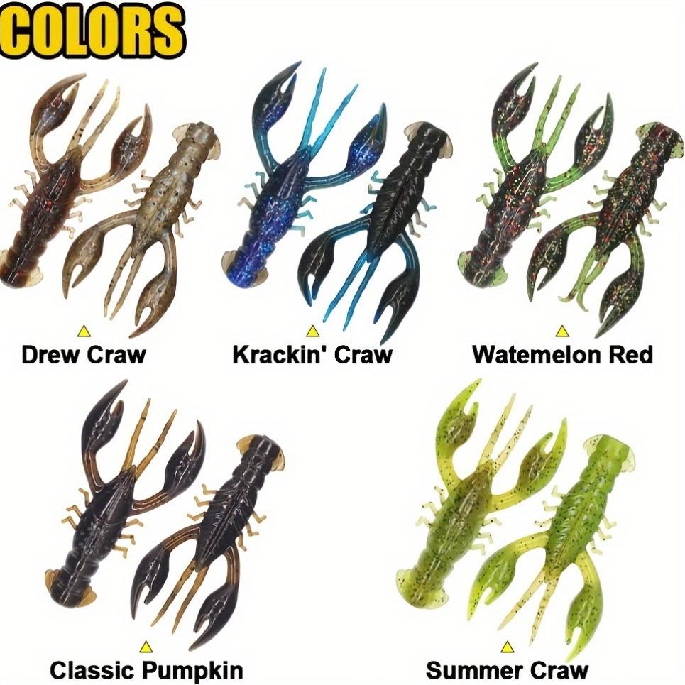 Ned Rig Fishing Kit with Soft Plastic Worms, Swimbait, Minnow, Crawfish, Shroom Baits - PVC Lures for Bass, Trout, Pike - Assorted Colors, Multi-Pack