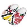 Unisex Printed Garden Shoes EVA Clogs Lightweight Breathable Slip On Sandals for Beach Pool Bathroom Home Indoor Outdoor Wear