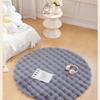 Creamy Bubble Velvet Round Area Rug