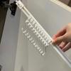 Houseeker Strong Self-adhesive Track Row with 10 Hooks Can Slide S-shaped Holder Non Punching Kitchen Bathroom Storage Rack