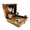 Wooden Marine Master Box/Nautical Sextant/Ship's Instruments/Directional Compass