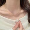 Japanese Exquisite S925 Sterling Silver Star Choker Necklace, 18K Gold-Plated, Super Shiny Faceted Bead Chain