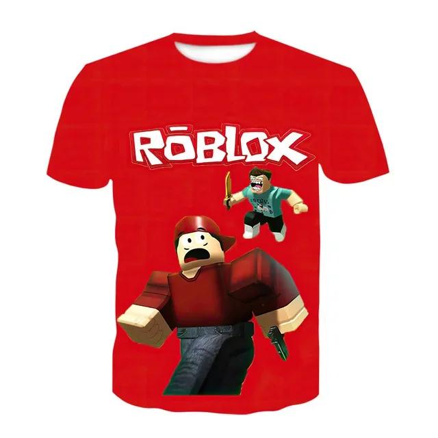 Roblox Game kids T-shirt cosplay costumes Child Cartoon Short sleeve top 3D Print Casual Street Clothes