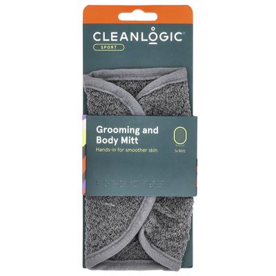 CleanLogic, Sports, Grooming and Body Gloves, Gray, 1 Piece
