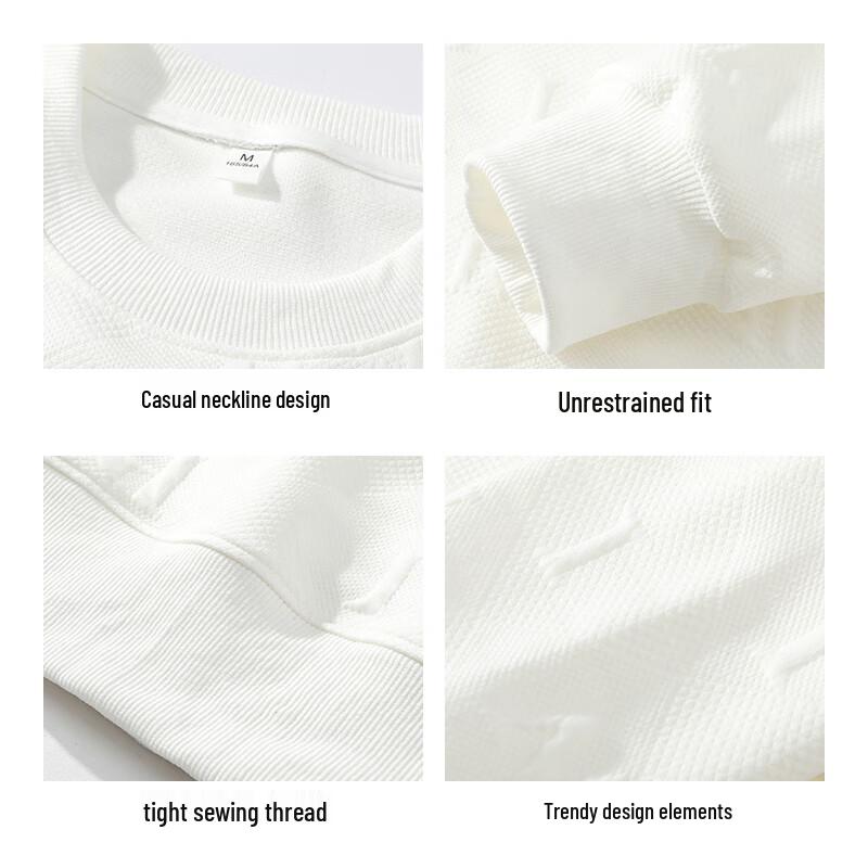 ROMON Men's Warm Loose Crew Neck Sweatshirt