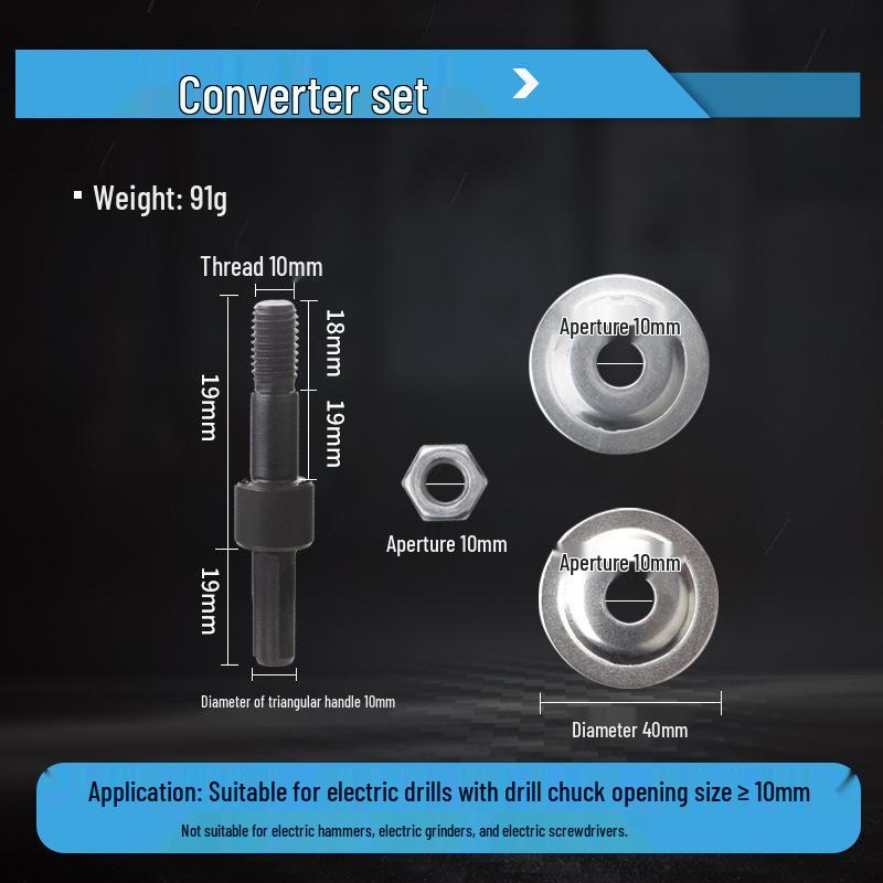 Compact Hand Drill to Grinder Conversion Kit for Metal Polishing and Sharpening