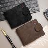 Vintage PU Leather Short Wallet with Zipper Multiple Card Slots Coin Purse Money Bag Men