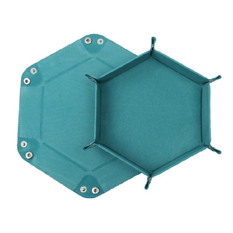 Dices Folding Tray PU Leather Velvets Holder Portable Folding Dices Rolling Tray