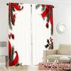 2pcs,Curtains Christmas Bow Holly Berry_a Chic Chic Curtains Prints Light Filtering Curtains All Seasons Perfect for Bedroom,