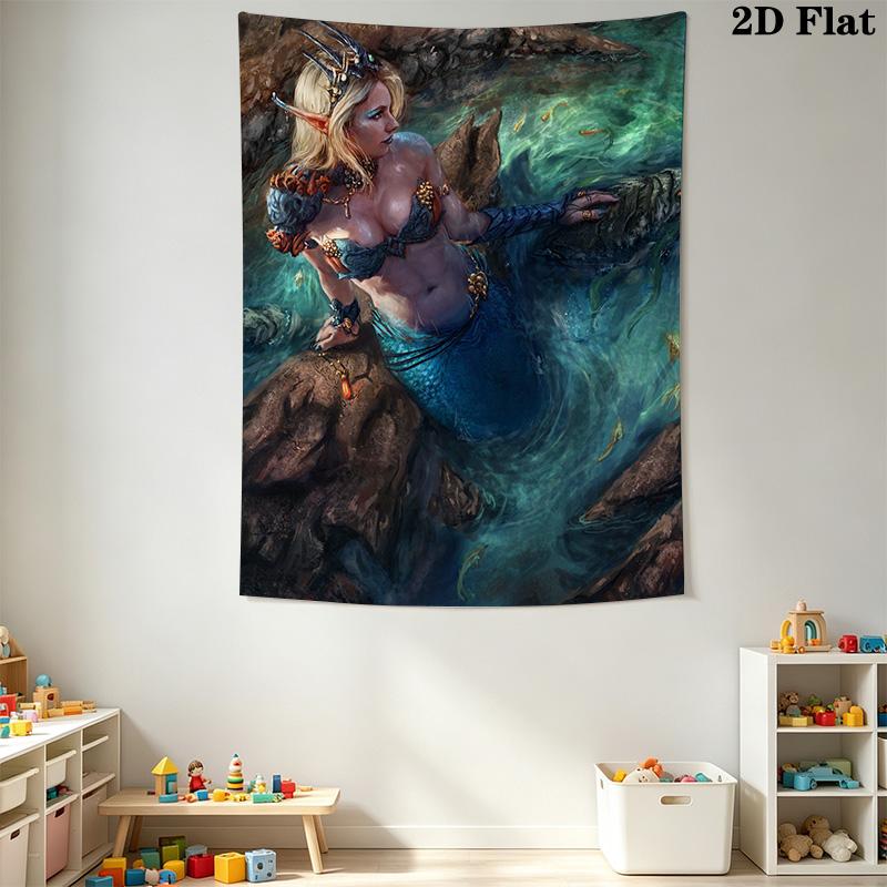Underwater Serenity Dreamy Portrait Tapestry Fashion Print Wallmounted Christmas Gift Background Cloth Atmospheric Background Cloth