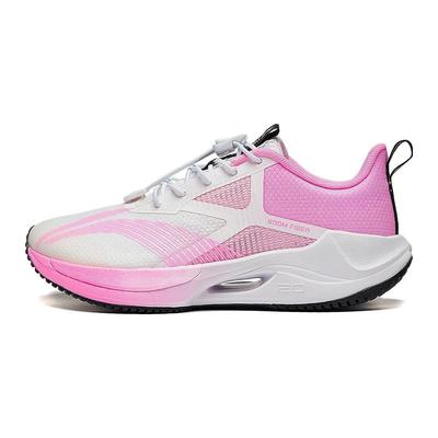 Li Ning Young 20 Ultra Light Comfortable Shock Absorption Low Top Kids Running Shoes Kids Running Shoes White Pink YKFT030-4