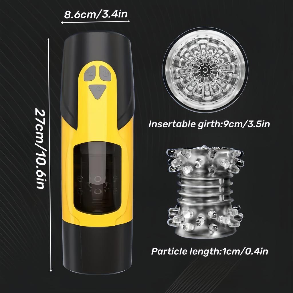 Male Penis Erotic Massage Masturbator, Men's Toy, Featuring 7 360-degree Rotating Modes and 3 Adjustable Speed Thrusts