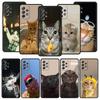 Funny Animal Cat Phone Case for Samsung A57 A37 A51 A71 A21S A17 A11 A15 A25 A41 A23 A33 A53 A73 A07 A05S A13 A35 A55 5G Cover
